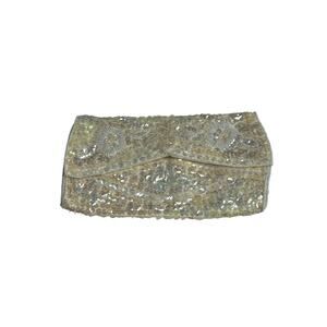 VTG 50s La Regale Beaded Sequin Clutch Evening Bag Handbag Small Bridal Coquette